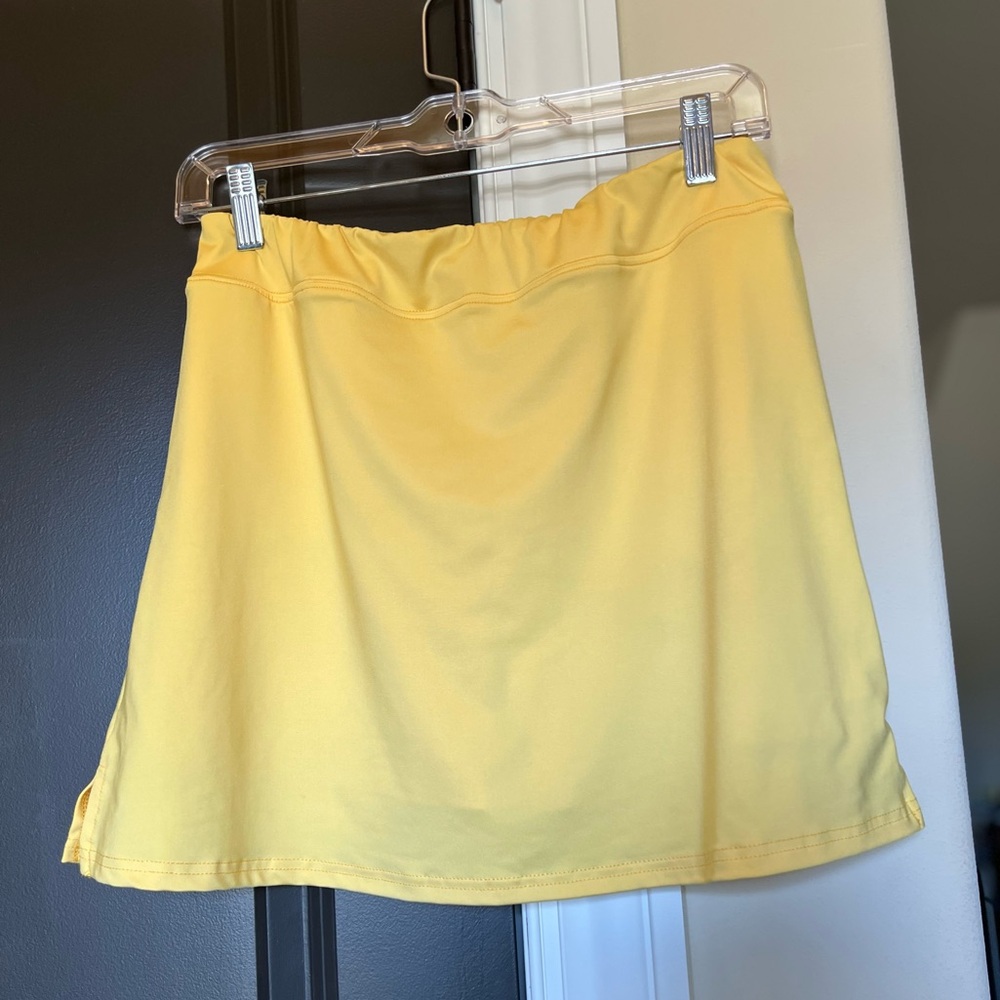 🌝🌝 Yellow Tennis Golf Fitness Skirt Skort Medium - Picture 3 of 7